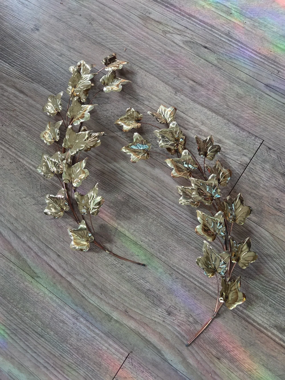 Homco Gold Leaf Vine Wall Decor Set